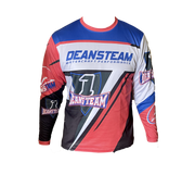 Dean's Team Racing Long Sleeve Riding Jersey - Red/Blue